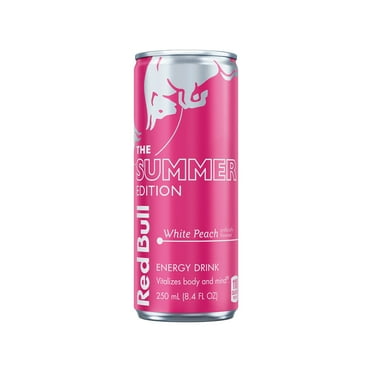 Red Bull Summer Edition Energy Drink,  White Peach,  8.4 fl.oz. Can,  80mg Caffeine