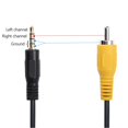 thumbnail image 4 of Cable de vídeo de 3,5 mm a RCA, conector macho de 1/8 de pulgada a cable adaptador de audio RCA macho para coche, 4 of 4