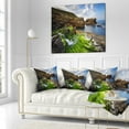 thumbnail image 3 of Designart Rocks and Waterfall in Spanish Coast - Seashore Photo Throw Pillow - 16x16, 3 of 5
