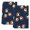 Blue, Orange, White, variant on Black Soccer Kitchen Towels Set of 3, Orange Blue Football Sports Absorbent Dish Towels for Kitchen, Microfiber Hand Towel, Quick Drying Tea Towel for Cleaning Decorative Dishcloths