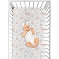 thumbnail image 3 of Sweet Jojo Designs Butterfly Pink Purple White Fitted Crib Sheet, 3 of 6