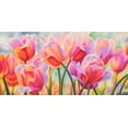 thumbnail image 2 of Ann, Cynthia 32x18 Gold Ornate Wood Framed with Double Matting Museum Art Print Titled - Tulips in Wonderland, 2 of 4