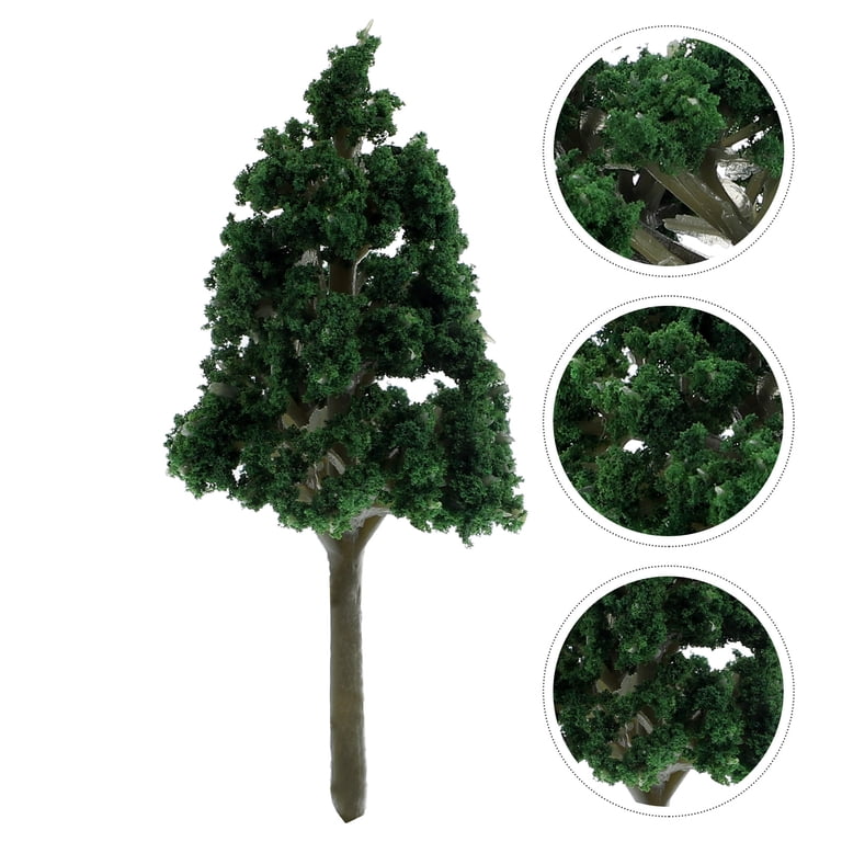 10pcs Mini Plastic Tree Models for Crafts , Realistic Simulation