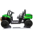 thumbnail image 2 of iRerts 24V 2 Seater Ride on Toy UTV, Powered Ride on Car with Remote Control, Automatic Tipping Bucket, Bluetooth, LED Light, USB/MP3 Port, Electric Cars for Kids Boys Girls Ages 3-8 Gifts, Green, 2 of 10