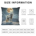 thumbnail image 5 of Orinice Wolf Snow Moon Graphic Decorative Cushion Throw Pillow Cover for Home Couch Living Room Bed Sofa Winter Aesthetic Decor 1PC 12x12in, 5 of 5