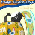 thumbnail image 5 of Rooster and Fence Yellow Pattern 17" School Backpacks for Teens,Waterproof Oxford Fabric,S-Shape Padded Straps for School,Travel,Hiking,Camping, 5 of 6