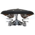 thumbnail image 5 of Asiento de cuero duradero para bicicleta, asiento de cuero de vaca Vintage para ciclismo con resortes, asiento de cuero negro, asiento cómodo con resorte, 5 of 5