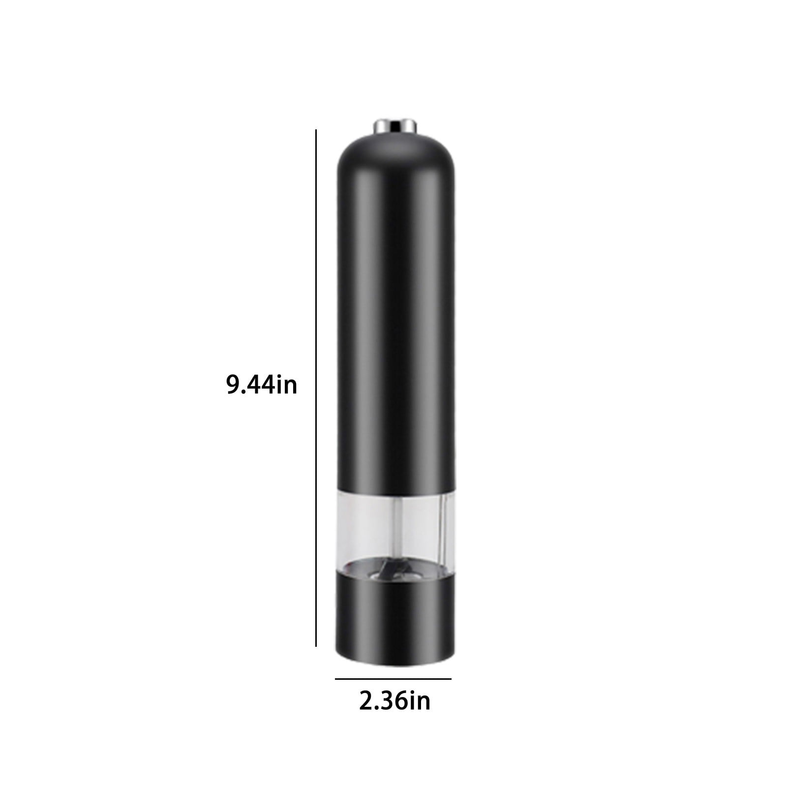 Tuphregyow Electric Pepper Grinder Set USB Rechargeable, One Handed Operation with Adjustable Coarseness, Refillable Pepper Mill Grinder Black