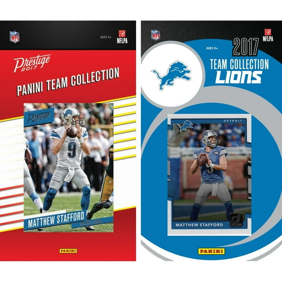C&I Collectables NFL Detroit Lions Licensed 2017 Prestige and Donruss Team Set