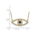 thumbnail image 2 of Real 14kt Yellow Gold Medium Evil Eye Necklace With out Chain Mounting; for Adults and Teens; for Women and Men, 2 of 2