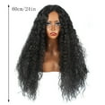 thumbnail image 3 of Wig with Bangs, Wigs for Women, Black Mid-section Winding Tube Long Hair Small Curly New Synthetic Chemical Fiber Female Wig, 3 of 9