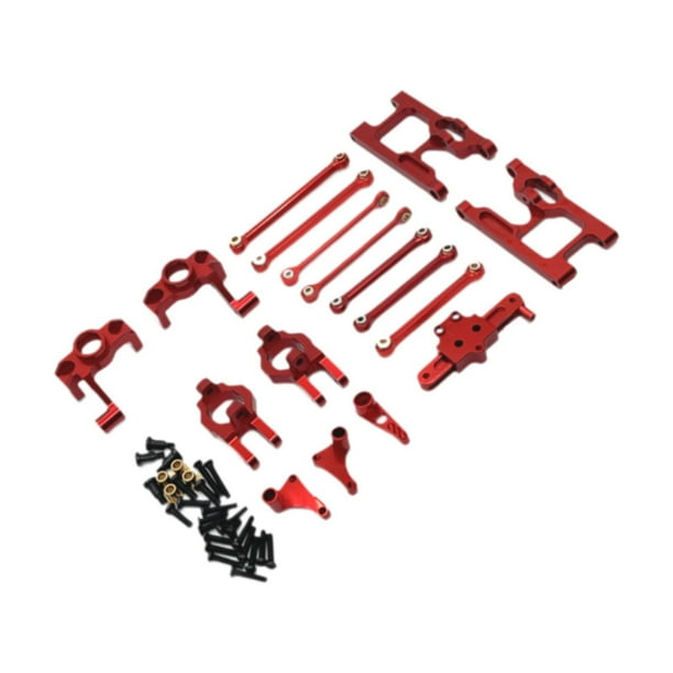 Piezas de metal mejoradas para coche RC Piezas mejoradas Pieza de coche RC Wltoys 1/12 Coche RC rojo
