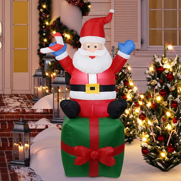 Decoración de muñecas de muñeco de nieve inflable con luz LED para decoración de fiesta de jardín de Navidad