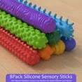 thumbnail image 6 of YATAV 8 Pack Fidget Toys Sensory Sticks,Textured Silicone Sensory Toys for People with Autism,Flexible Sensory Fidget Sticks for Classroom Must Haves,Calm Down Travel Fidgets, 6 of 8