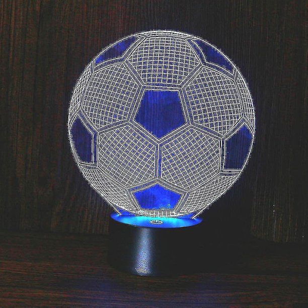 Luces nocturnas Iluminación ambiental Luz de noche LED de fútbol Lámpara de mesa 3D para dormitorio de niños