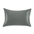 thumbnail image 3 of Dailycode Satin Pillow Case King Silk Pillow Cover for Hair and Skin Envelope Closure Dark Green 20"x40", 3 of 9