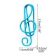 thumbnail image 2 of Fiudx Clips de Notas Musicales, Diseño Metálico Colorido, Forma Creativa y Divertida, Accesorio de Oficina, Juego de Clips Multicolores, Regalo Ideal para Amantes de La Música, Paquete de 10, Tamaño, 2 of 2