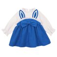 thumbnail image 2 of Youmylove Toddler Girls Long Sleeve Princess Flower Dress Rabbit Ears Bowknot Dresses Outfits Stylish Streetwear, 2 of 4