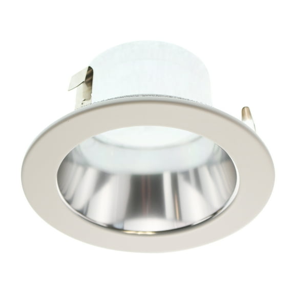Elco Lighting EL999C Recessed HID Trim, 4-Inch, Clear Reflector, White Trim