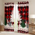 thumbnail image 2 of Manfei Animal Deer Curtains Pack of 2 (42x84 Each) for Female Men Adults,Merry Christmas Curtains Blackout,Geometric Plaid Bedroom Curtains,Breathable Home Decor, 2 of 6