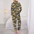 thumbnail image 6 of Goofa Excavator At Work Printed Women’s 2 Piece Pajama Set Super,Pajamas Women's Long Sleeve Sleepwear Soft Button Down Loungewear Pjs Lounge Set Nightwear-Small, 6 of 9