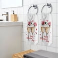 thumbnail image 5 of Ryvnso Roses Valentine Hand Towels Set for Bathroom Cotton Face Towel Decorative 15.5x29.5 inch, 5 of 7