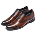 thumbnail image 3 of CMR CHAMARIPA Height Increasing Formal Shoes - Elevator Heels - Brown Men's Oxford Shoes 8 CM / 3.15 Inches, 3 of 5