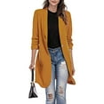 thumbnail image 3 of Vedolay Tops Suit Jackets for Women Casual Open Front Long Sleeve Work Business Lapel Blazers Jacket,Yellow XL, 3 of 5