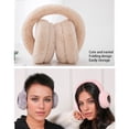 thumbnail image 2 of QualitChoice Foldable Plush Earmuffs For Portable Winter Warmth On Go Headphones Are Made Of Plush white, 2 of 6