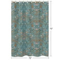 thumbnail image 5 of Sweet Jojo Designs Boho Floral Wildflower Blue and Orange Girl Fabric Shower Curtain, 5 of 6