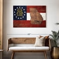 thumbnail image 3 of Elephant Stock State Map Over Georgia Flag Wall Art - Horizontal Canvas Wall Art - Living Room Wall Decor - Flags Canvas - Red And Beige Decor - 45" x 30", 3 of 8