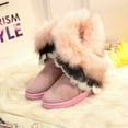 thumbnail image 2 of VoyageMartZenithTrend Women's Mid-Calf Fur Snow Boots, Winter Warm Plush Faux Fox Fur Lined Boots, Soft Cozy Slip-Resistant Cotton Shoes, Fashion Outdoor Cold Weather Booties for Women, 2 of 6