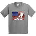 thumbnail image 3 of Inktastic Snowboarding Us Flag Youth T-Shirt, 3 of 5