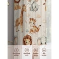 thumbnail image 6 of Cartoon Lions Giraffe Tiger Sheer Curtains 2 Panels Set Cute Animal Leaf Musical Note Linen Sheer Window Curtains Light Filtering Rod Pocket Voile Drapes for Bedroom Living Room 52"x45", 6 of 9