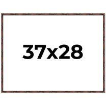 37x28 Frame Brown Bamboo with Dark Coffee/Walnut Finish | Solid Wood Picture Frame Width 0.75