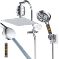 thumbnail image 6 of All Metal Dual Filte Rainfall Shower Head Pressure Handheld Shower Head with Adjustable Curved Extension Arm Stage Shower Filter Hose Matte, 6 of 6