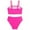 Hot Pink-1, variant on LUOGENLI Girls Swimsuits Size 10-12 Long Sleeve Girls Swimsuits Bikini Set Kids Cutout Bathing Suit Bikini Fashion Top Two Piece Girls' Solid Color Swimwear 4-5 Years