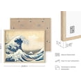 thumbnail image 3 of Haus and Hues Japanese Traditional Art - Hokusai Classic Kanagawa Wave Framed Print, the Great Wave Poster Japanese Art Wall Decor, Japan Poster Wave Wall Art, Japandi Wall Art (16x20 Framed Beige), 3 of 6