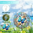 thumbnail image 3 of HELLOYOUNG 10inch metal Wind Spinner Sculpture  wind chime  Garden Spinning Flower Butterfly Wind-Activated Spinning. Hanging Ornament for Outdoor Garden/Yard/Patio & Christmas Home Decor, 3 of 7