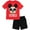 Mickey mouse red/black, variant on Disney Cars Lightning McQueen Mesh Baseball Jersey Athletic T-Shirt and Shorts Outfit Set Toddler to Big Kid