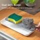 thumbnail image 4 of Inteprter Soporte de almacenamiento para fregadero, estante de doble capa, organizador de drenaje, bandeja, esponja para lavar platos, trapo para Organizadores de utensilios de cocina Blanco Pequeño, 4 of 6