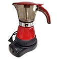 thumbnail image 6 of Bene Casa - Electric Espresso Maker 1-3 Cup Red, Cafetera Electrica Roja de 3 Tasa Model BC-95514., 6 of 8