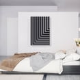 thumbnail image 2 of ARTCANVAS Modern Contemporary Black White Jewel Lines Pixel Canvas Art Print - Size: 40" x 26" (0.75" Deep), 2 of 9