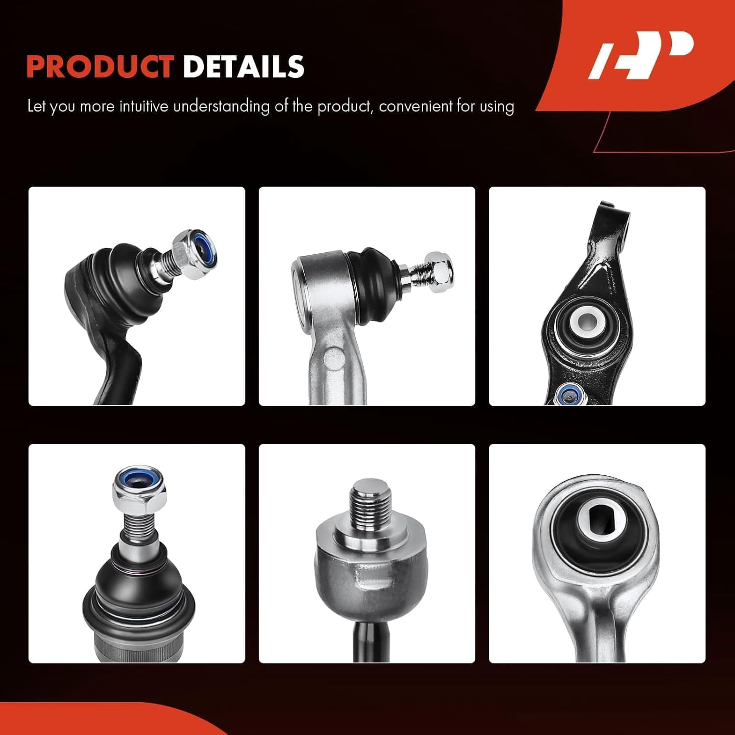 A-Premium 10Pc Front Suspension Kit Upper Lower Control Arm Ball Joint Inner Outer Tie Rod End Ball Joint Compatible with Mercedes Benz E320 E500 E550 CLS500 CLS550 E55 E63 2003-2008 RWD