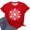 Red, variant on Women's Cute Christmas Snowflake Print Round Neck Short Sleeve T Shirt Thin Tee Shirts Women 100 Polyester Shirts Women for Women Women Shirt Loose Stripes Tee Women Long Sleeve T Shirt Solid Tee
