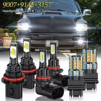 For Dodge Ram 1500 2500 3500 2003-2005 LED Headlight Dual Beam Fog Light Trun Signal Lamp Bulbs Kit 6x