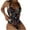 Brown, variant on QUNYINEY Spaghetti Straps Womens One Piece Swimsuits Hawaiian Bathing Suit Tummy Control High Waisted Swimwear