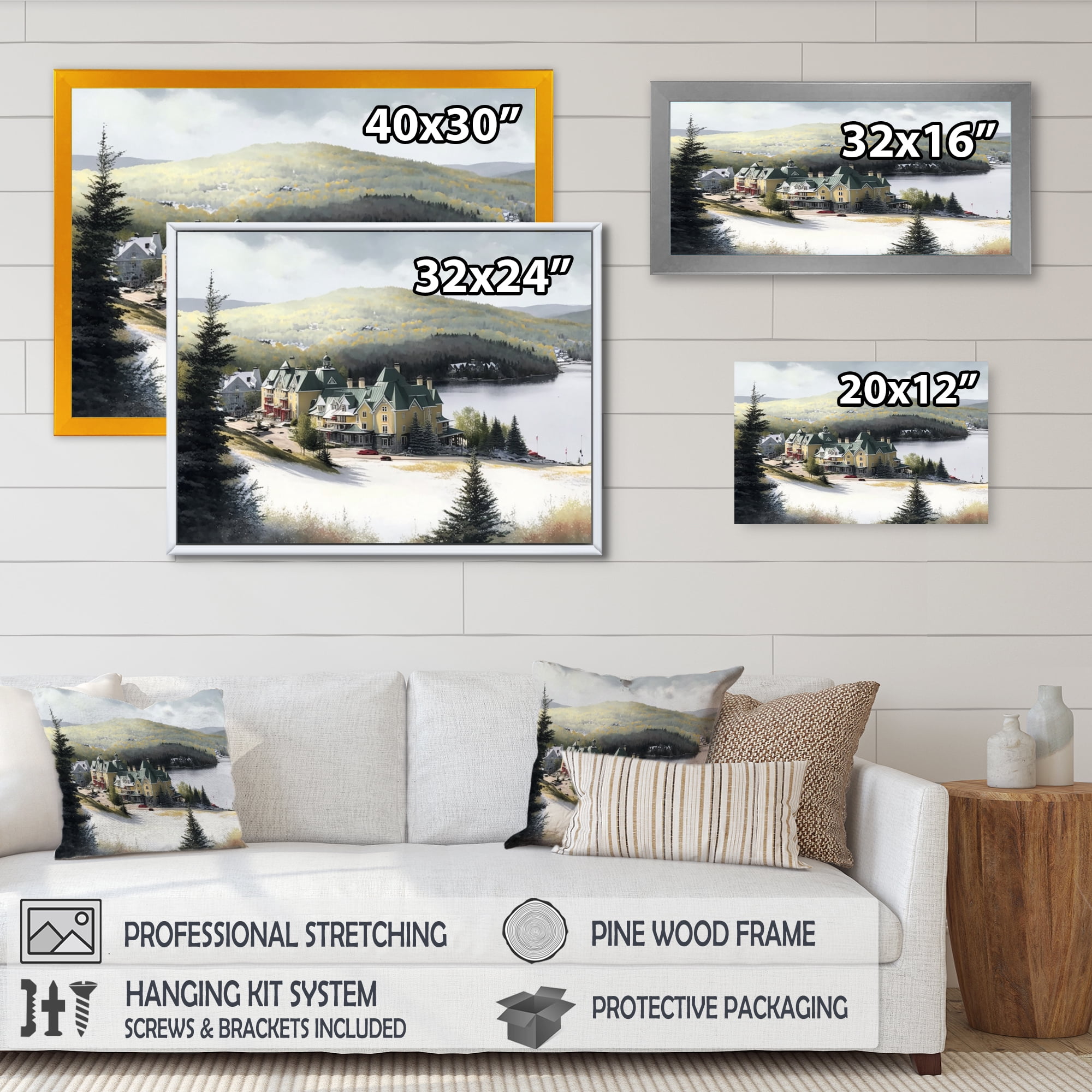 Designart Mont Tremblant Winter Season V Canvas Wall Art