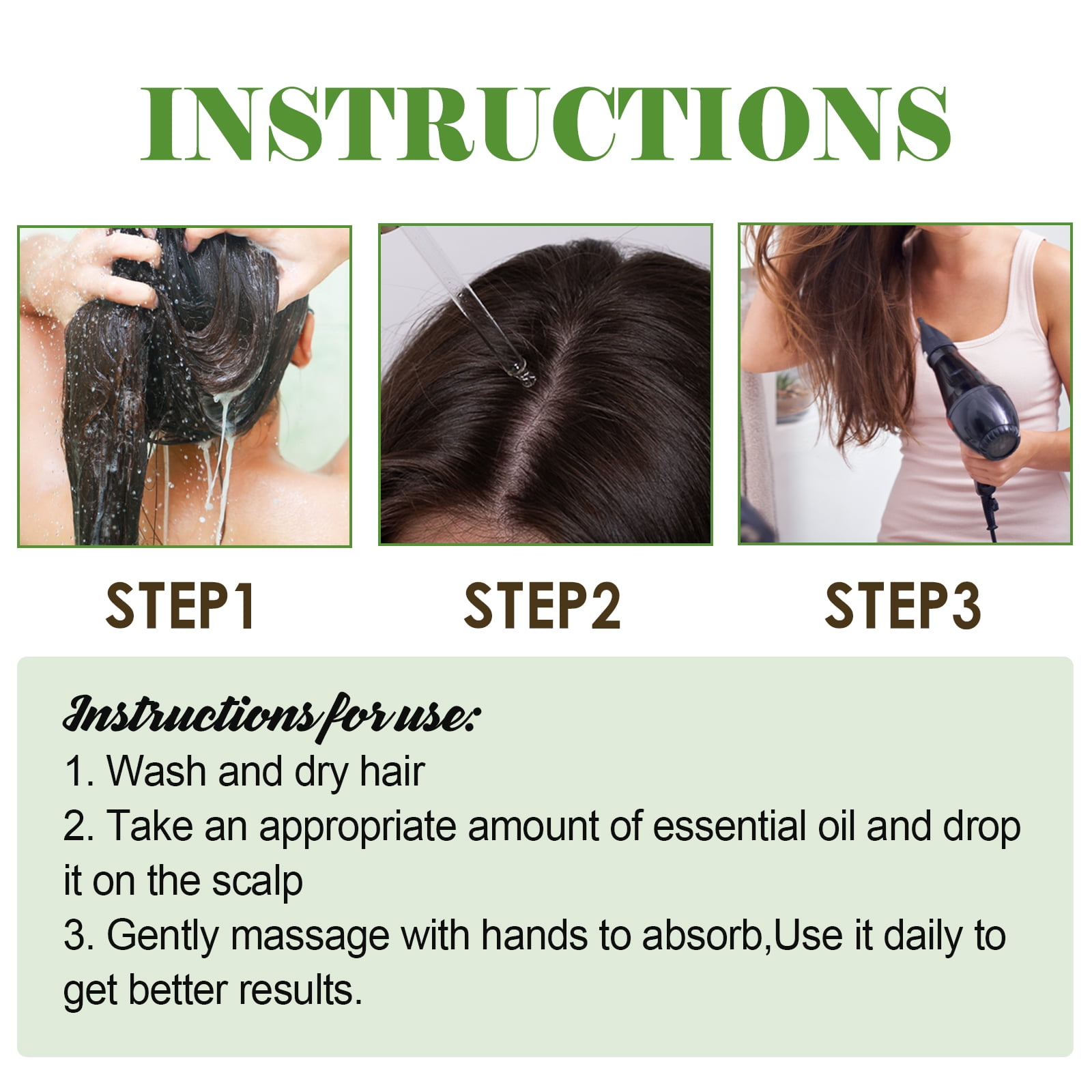 Alvantor Rosemary Hair Oil for Dry, Damaged Hair - Frizz Control and Growth Treatment, 2.02 fl oz