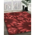 thumbnail image 3 of Ahgly Company Machine Washable Indoor Round Transitional Red Area Rugs, 8' Round, 3 of 7